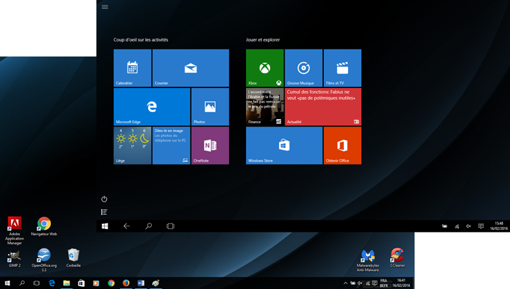 2 Interfaces de Windows 10